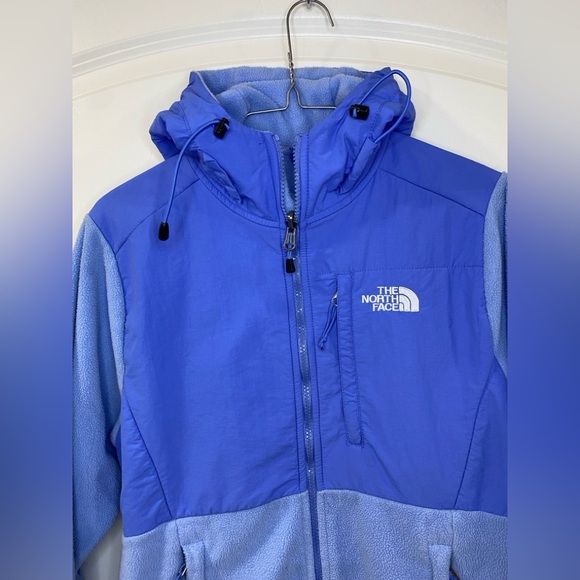 The North Face Blue fleece Jacket with Hood and Full-Length Zipper - Picture 2 of 10